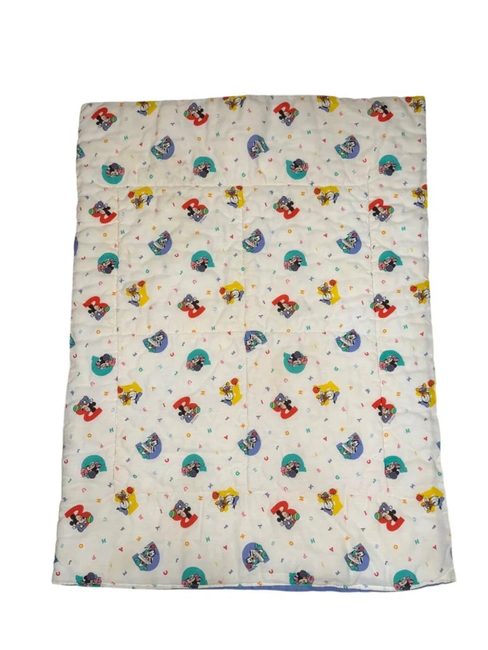 Vintage Disney Babies Dundee Crib Bedding Set Sheet Quilt Skirt Mickey Donald Mi